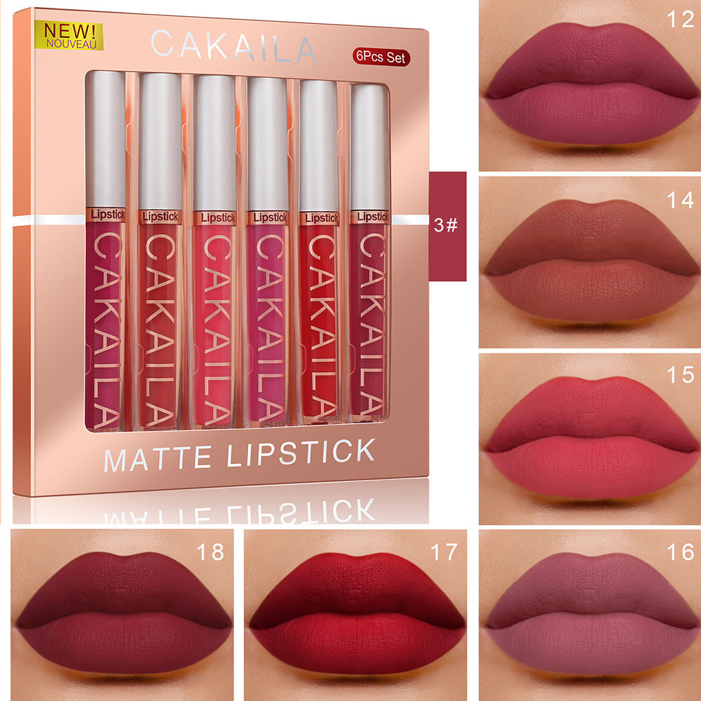 Matte Nonstick Lip Gloss Sets Of 6