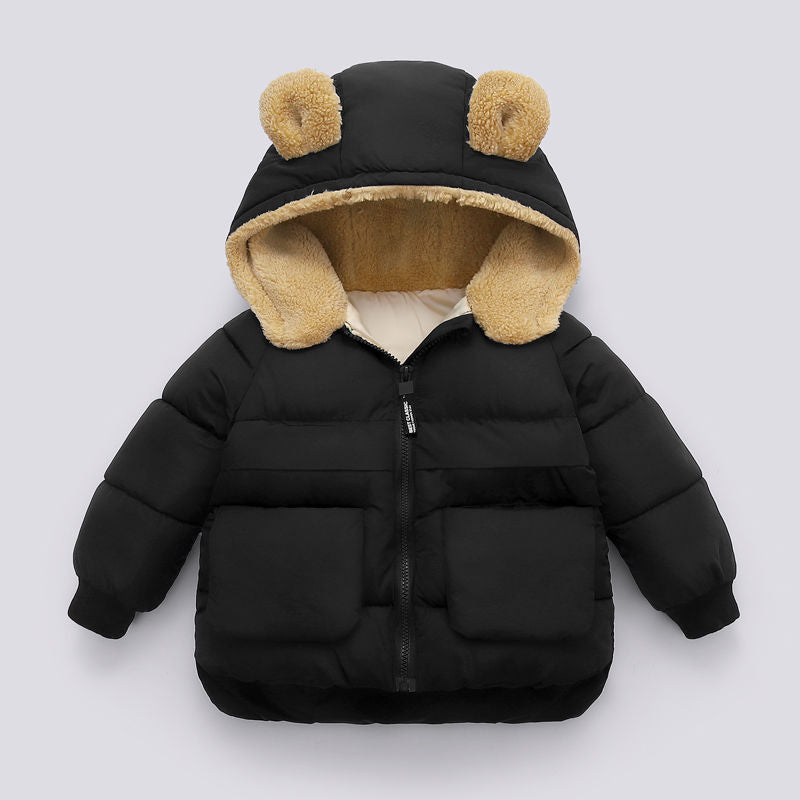 Short Thick Hooded Warm Jacket