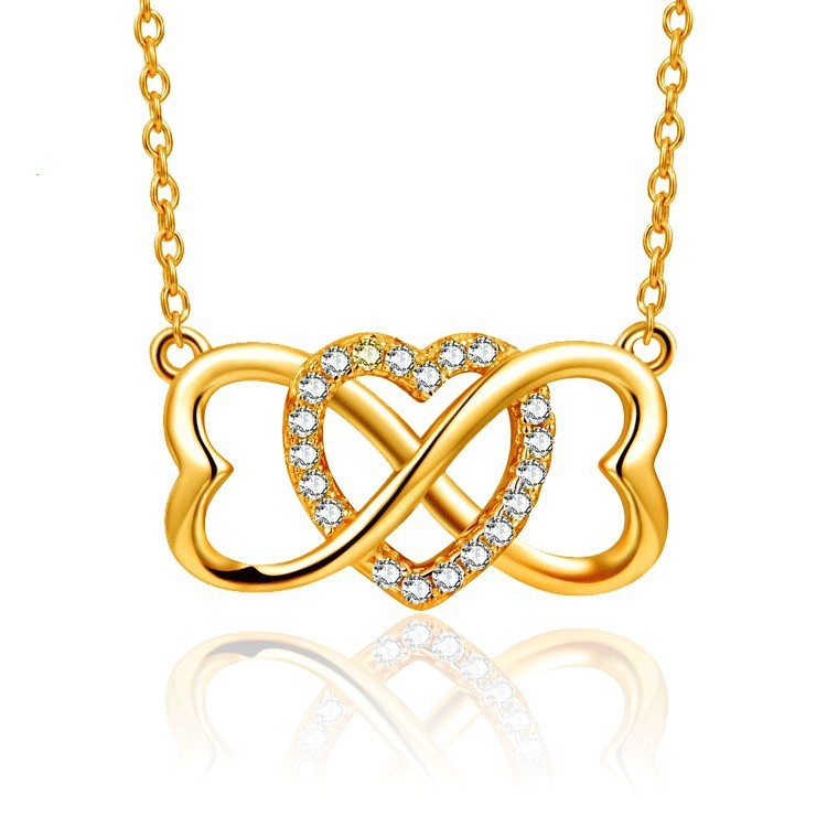 Love Necklace Female Creative Micro-inlaid 8 Words