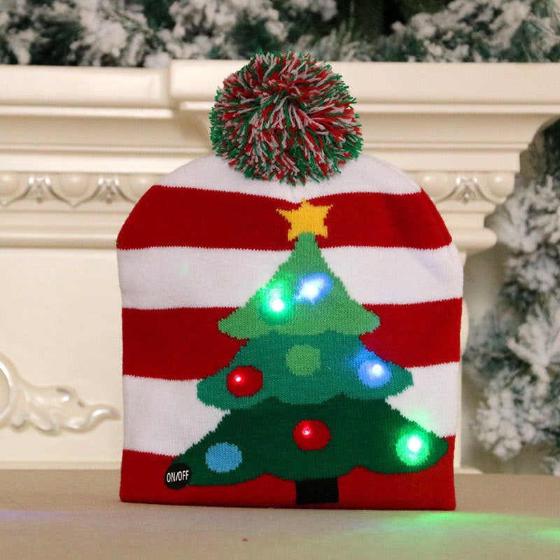 Colorful Glowing Knitted Hat Christmas Hat