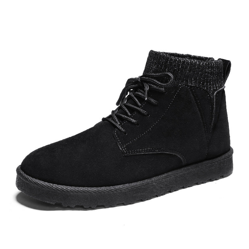 Thickened High-top Bread Men's Shoes Northeast Cotton Shoes Men