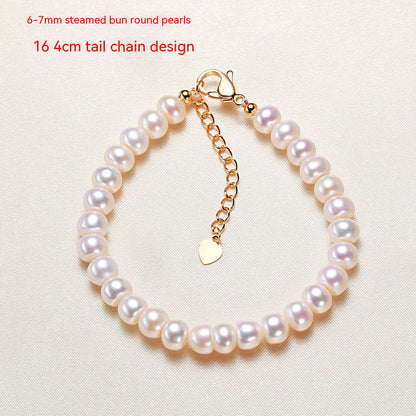 Freshwater Pearl Plain White Bracelets