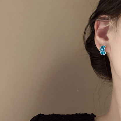 Cold Extract Blue Stud Earrings