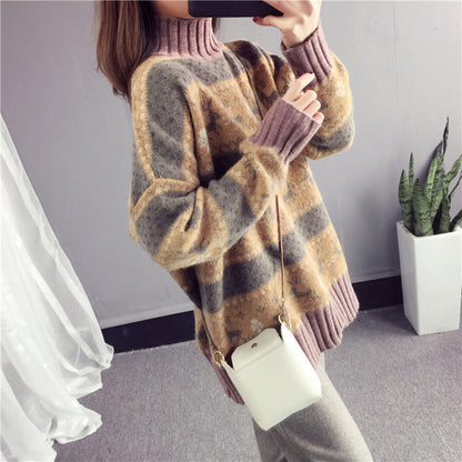 Christmas Fawn Lazy Loose Sweater Women