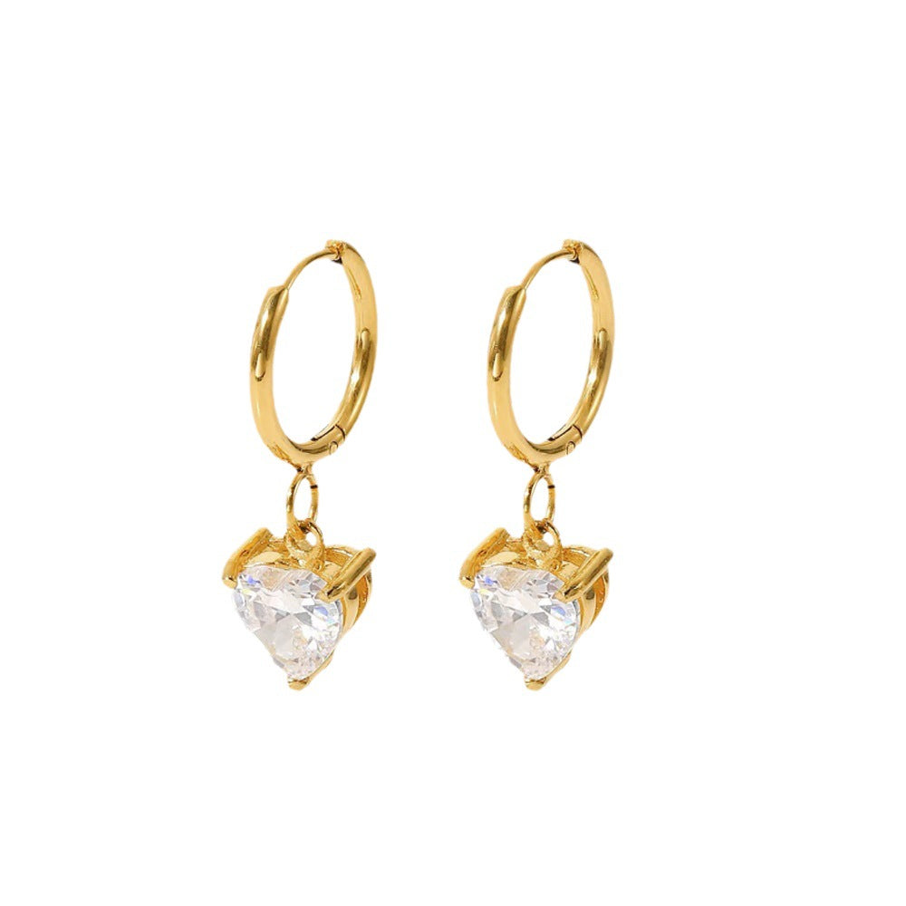 Love Design Zircon Earrings