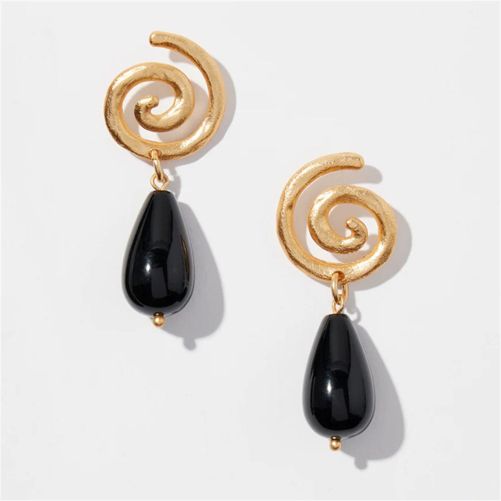 Obsidian Drop Earrings