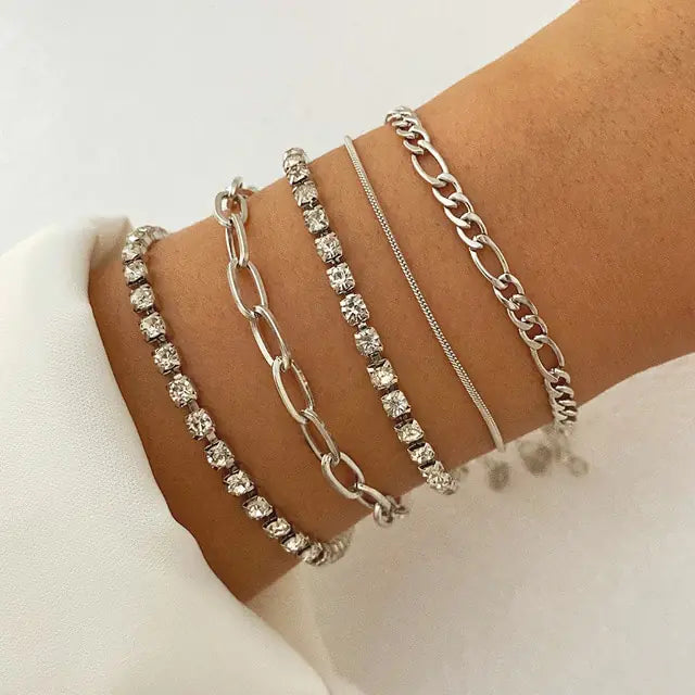 Charm Bracelet Bangles Set