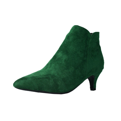 Suede Stiletto Heel Ankle Boots