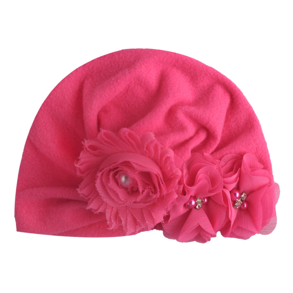 Baby Cotton Sun Flower Plus Four Flower Head Cap