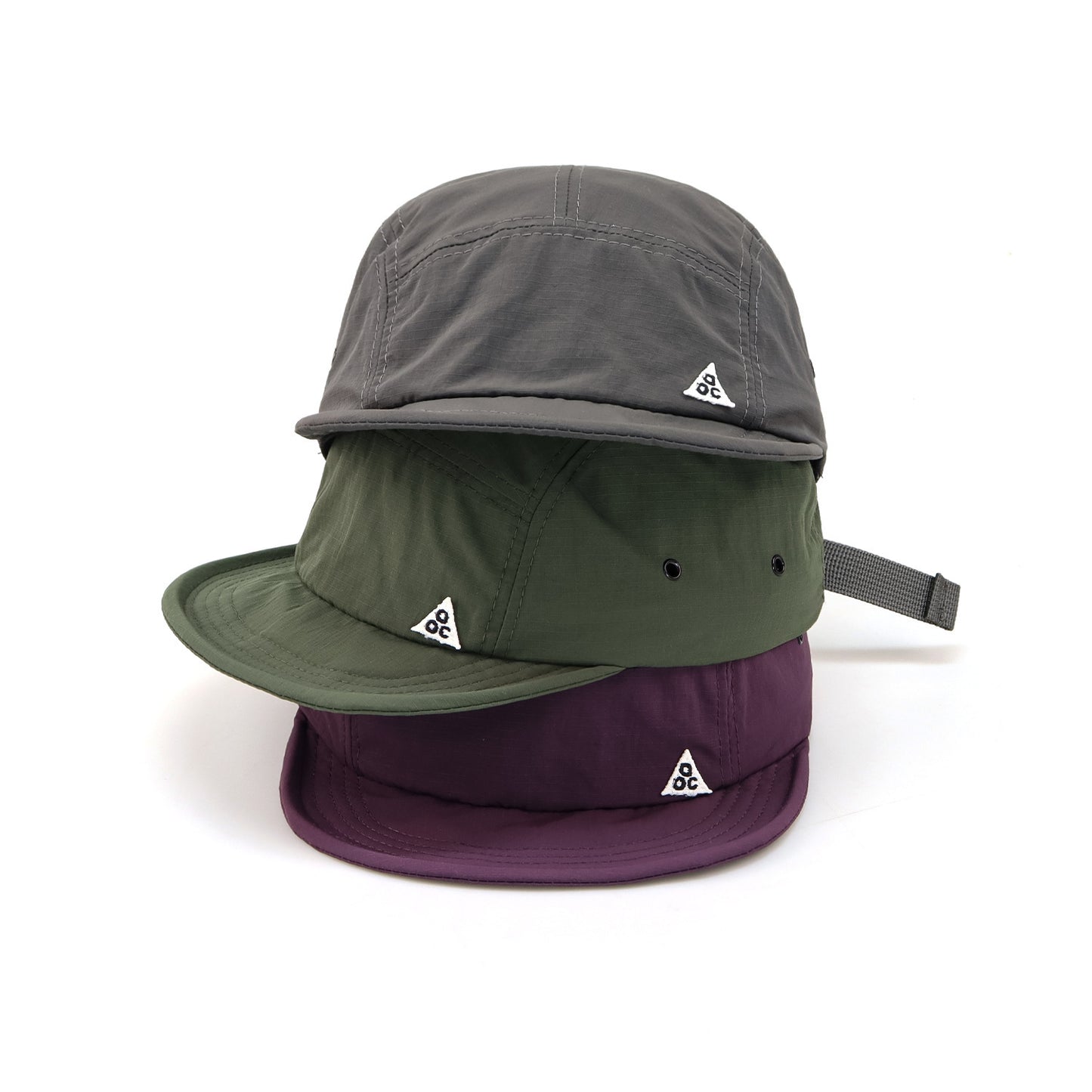 Short Brim Embroidered Peaked Caps