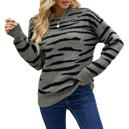 Tiger Pattern Color Matching Sweaters