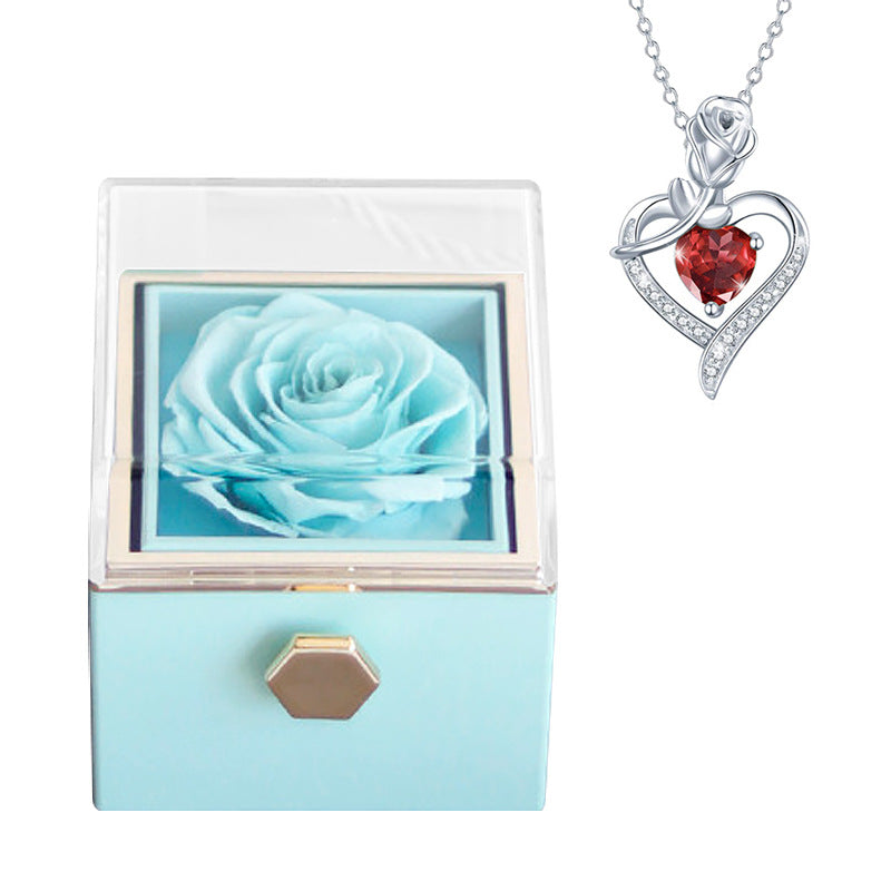 Rose Jewelry Box with Necklaces