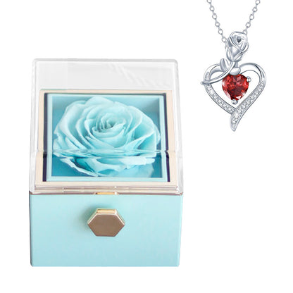 Rose Jewelry Box with Necklaces