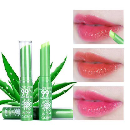 Aloe Vera Feuchtigkeitsspendende Lippenstifte mit warmem Farbwechsel, 10 Stück