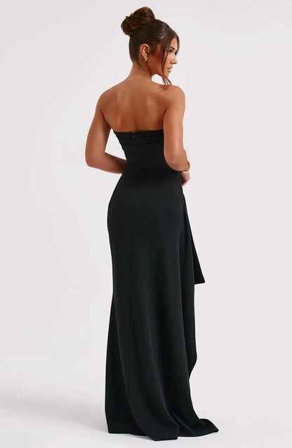 Elegant High Rise Split Maxi Dresses