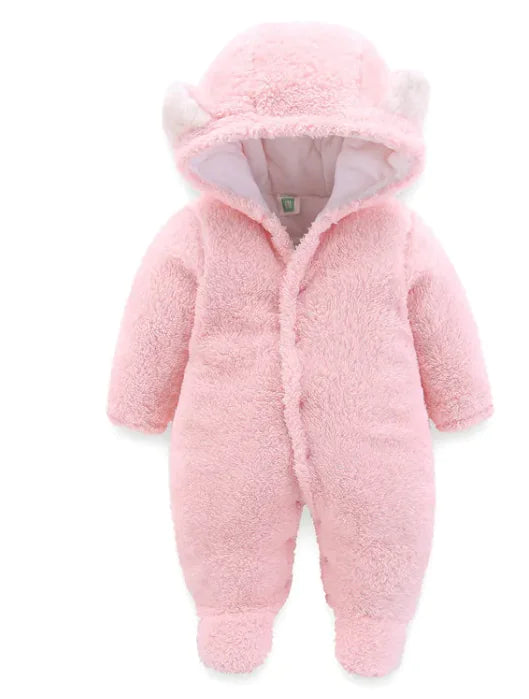 Winter Baby Jumpsuit Newborn Warm Thick Baby Rompers