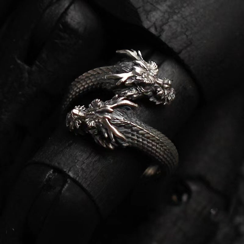 Fashion Double-headed Dragon Ring For Men