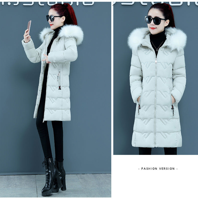 Hooded Big Fur Collar Cotton Jackets