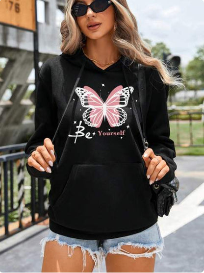 Love Pattern Printed Pullovers College Style