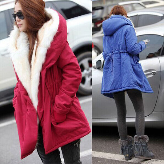 Thick Slim Fit Fur Collar Down Jackets