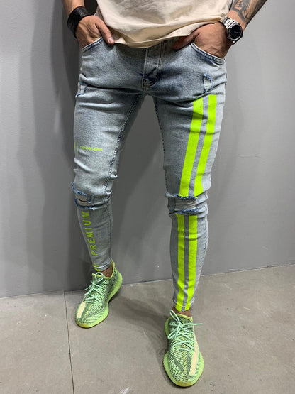 Men's Ripped Stretch Jeans