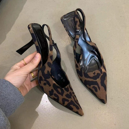 Leopard-print High-heeled Shoes