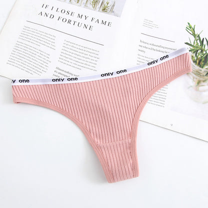 Cotton Low Waist Seamless Thongs