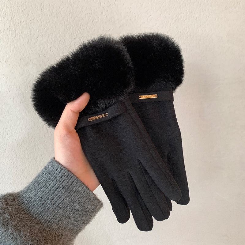 Warm Gloves Fleece-lined Thickened