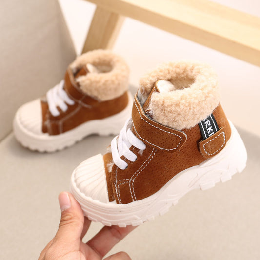 Fleece-lined Waterproof Short Boy's Boots