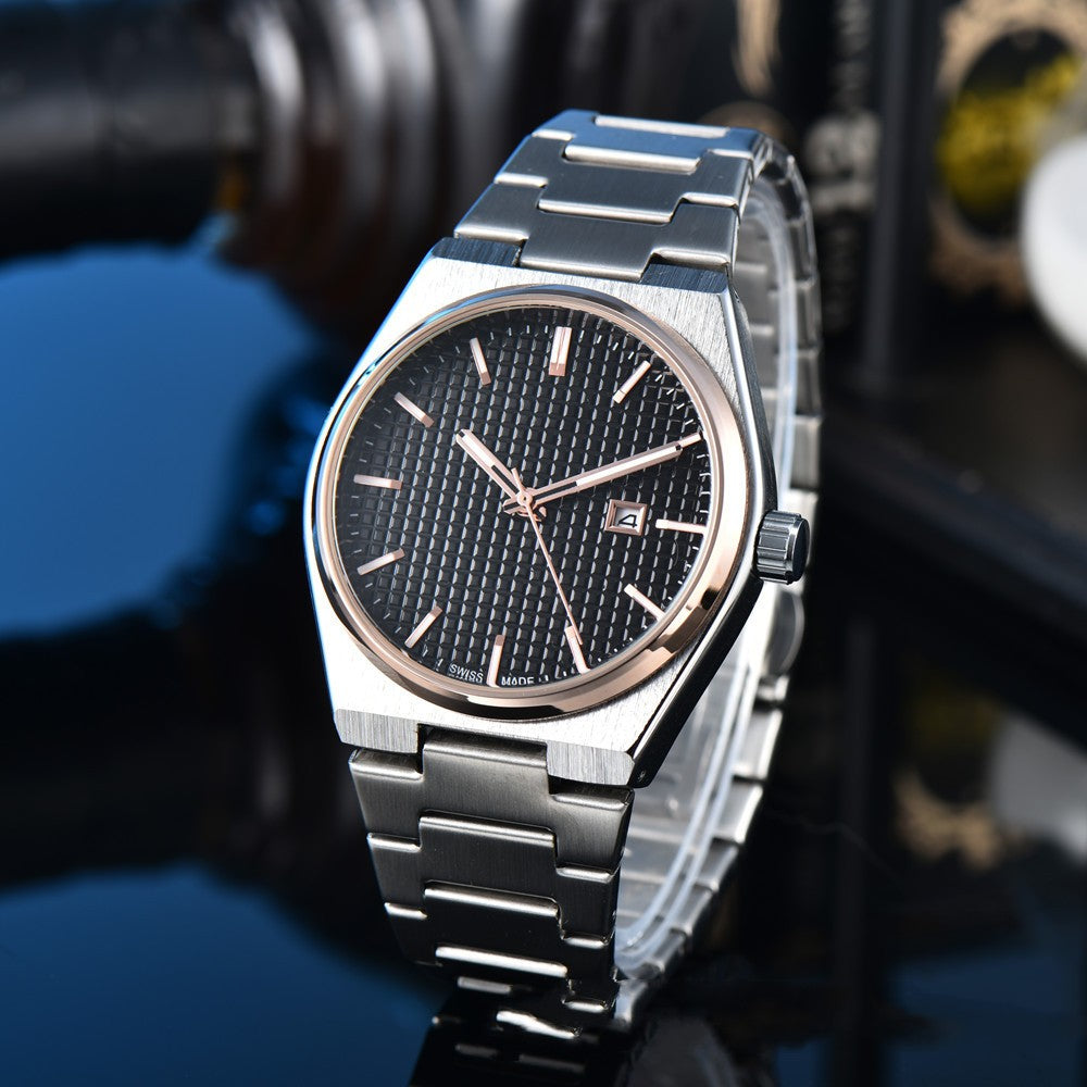 Business Casual Steel Belt Quartz Watches Men