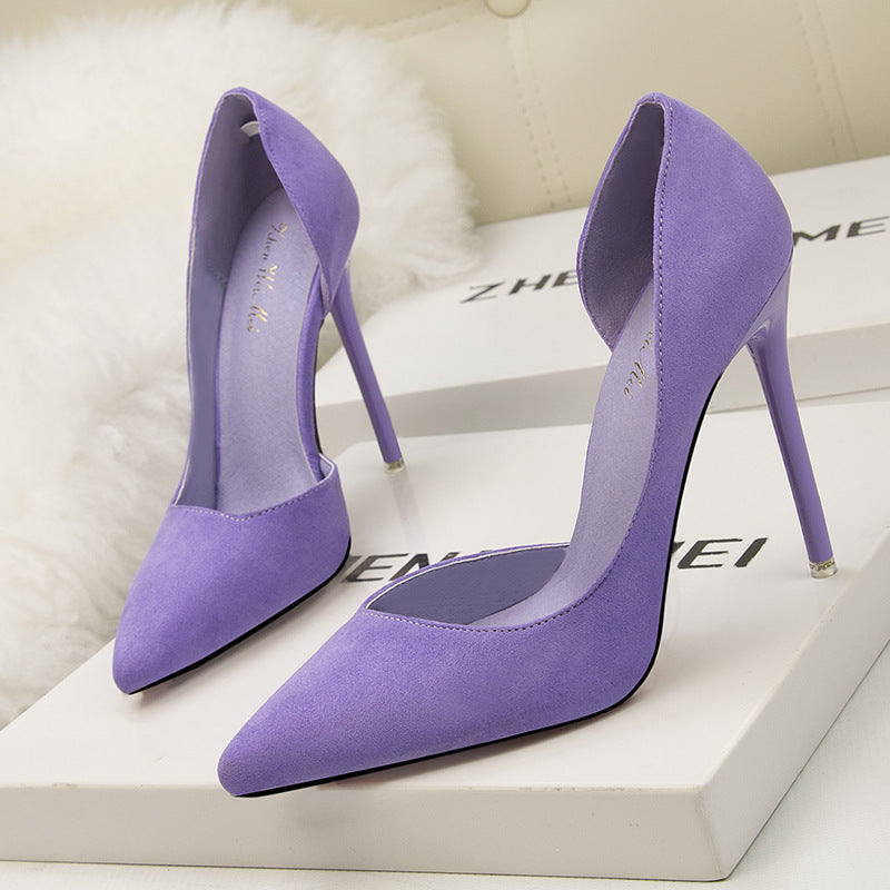 Low-cut Pointed-toe Hollow-out Shoes