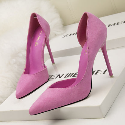 Low-cut Pointed-toe Hollow-out Shoes