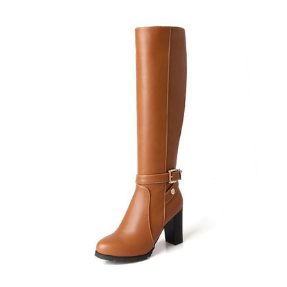 Chunky Heel Knee-high Boots