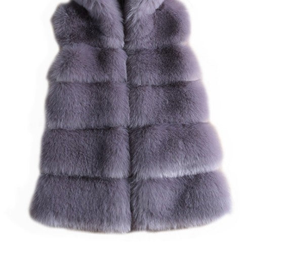 Mid Length Faux Fur Vests