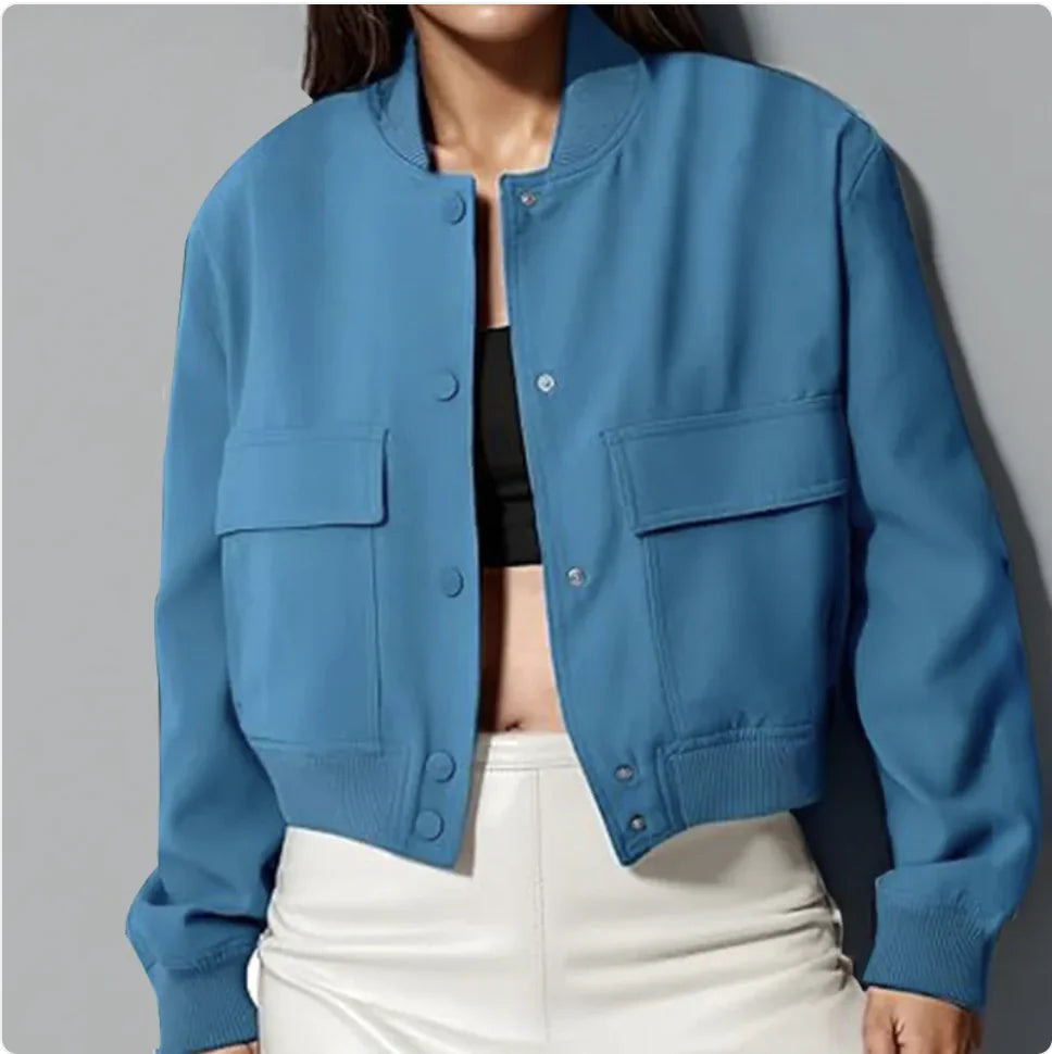 Casual Stand-Collar Button Jackets