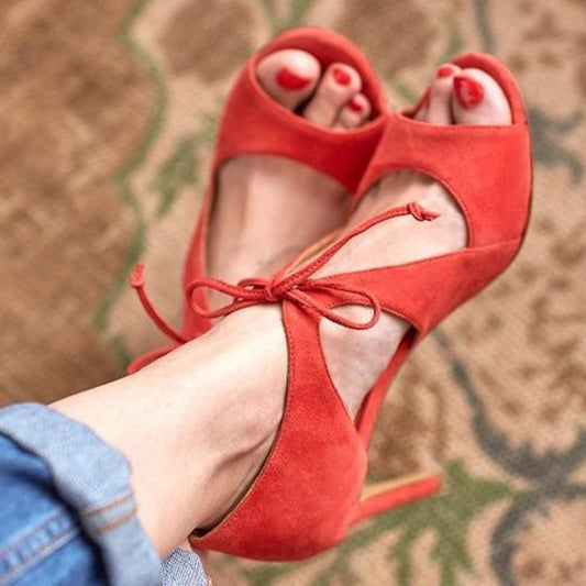 Lace-up High Heel Sandals