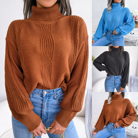 Lantern Sleeve Bottomed Sweaters