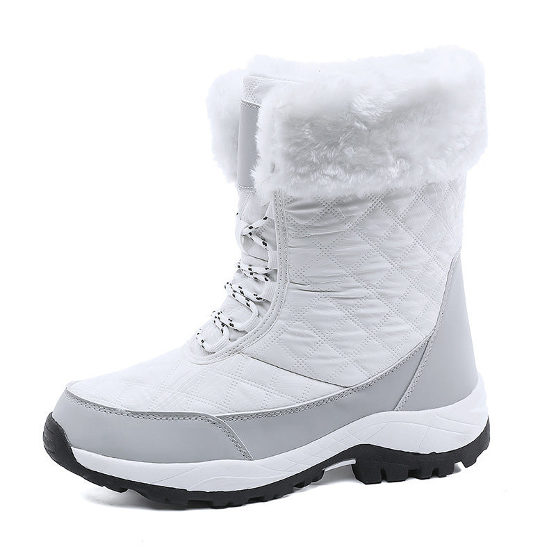 Waterproof Snow Boots Mid-calf Front Zipper