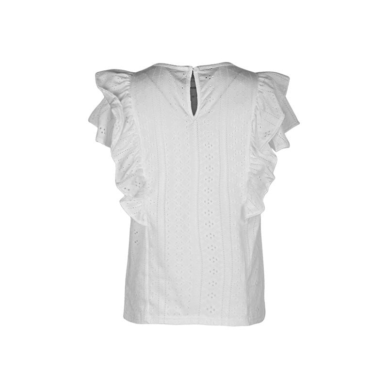 Camisas casuales blancas con volantes