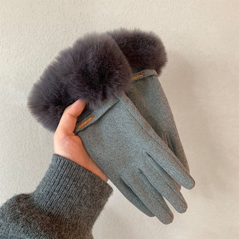 Warm Gloves Fleece-lined Thickened