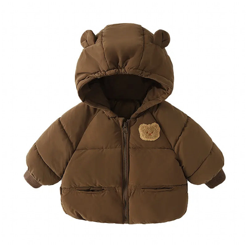 Winter Cotton-padded Jacket with Bear