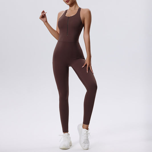 Sleeveless Vest Fitness Sports One-piece Tights For Women