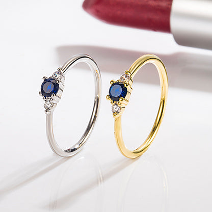 Small Blue Diamond Rings