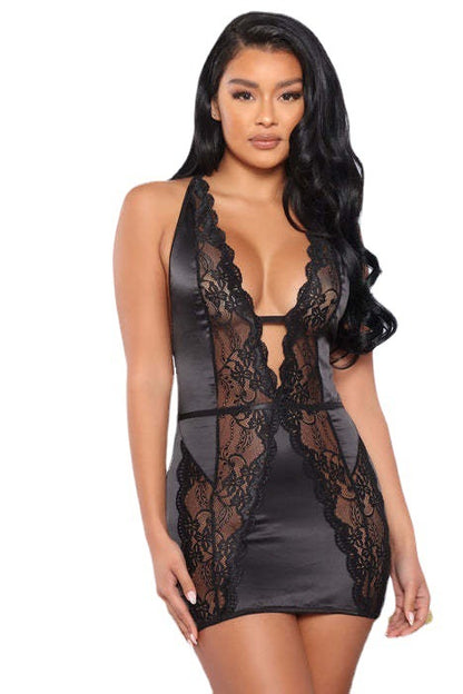 Lace Stitched Backless Pajamas Body-shaping Corsets