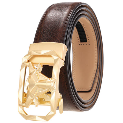 Leather Belt Alloy Automatic Buckle