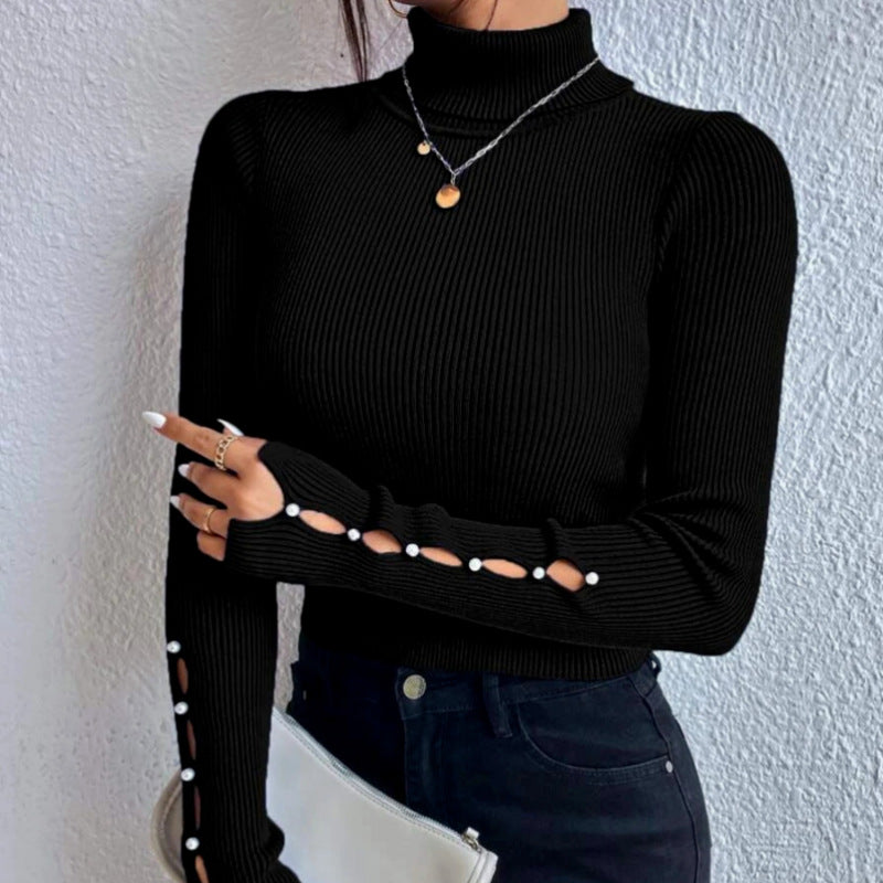 Slim Fit Sexy Long Sleeve Turtleneck Sweater