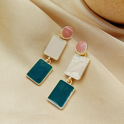 Retro Oil Painting Morandi Earrings