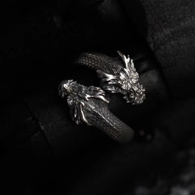 Fashion Double-headed Dragon Ring For Men