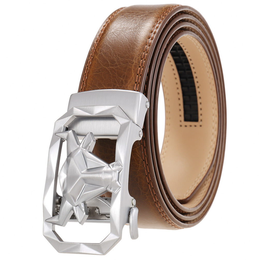 Leather Belt Alloy Automatic Buckle