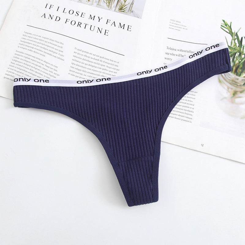 Cotton Low Waist Seamless Thongs